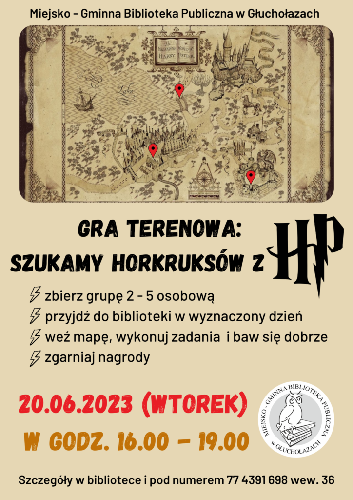 Plakat zapraszający do udziału w Grze Terenowej