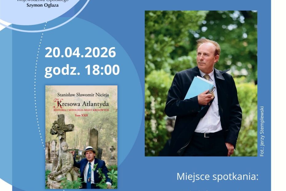 Miejsko-Gminna Biblioteka Publiczna w Głuchołazach oraz Wojewódzka Biblioteka Publiczna im. E. Smolki w Opolu zapraszają na spotkanie autorskie organizowane w ramach programu „Zaczytane Opolskie”. Gościem wydarzenia będzie prof. Stanisław S. Nicieja – wybitny historyk i historyk sztuki, profesor nauk humanistycznych, wieloletni rektor Uniwersytetu Opolskiego oraz autor licznych publikacji poświęconych historii Polski, w szczególności dziejom Kresów Wschodnich. Jest twórcą cenionej serii książek „Kresowa Atlantyda. Historia i mitologia miast kresowych”, w której rekonstruuje losy dawnych miast i ich mieszkańców, przybliżając czytelnikom bogate dziedzictwo kulturowe utraconych ziem. Spotkanie odbędzie się 20 kwietnia 2026 roku o godz. 18:00 w siedzibie Miejsko-Gminnej Biblioteki Publicznej w Głuchołazach przy ul. Bohaterów Warszawy 9a. Serdecznie zapraszamy wszystkich miłośników historii i literatury na wyjątkowe spotkanie z autorem, który w swojej twórczości z pasją opowiada o losach ludzi i miejsc wpisanych w historię Polski.