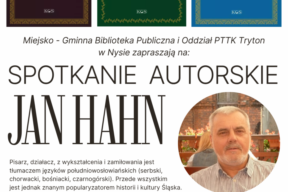 Spotkanie autorskie – Jan Hahn